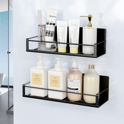 Bullthree Bathroom Rack Shower Rack Bath Rack Bathroom Rack Storage Shelf Rack Magnetic Rack Adsorption Wall Mount Drainer No Drilling Required Rust