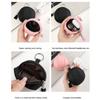New Canvas Mini Coin Bag Solid Color Round Small Pocket Bag with Zipper Key Earphones Pouch
