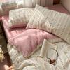 Class A Pure Cotton Washed Cotton Double-Layer Yarn Sheets, Pastoral Small Floral Quilt Covers, Student Dormitories