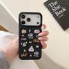 Fashion Denim Embroidery Cute Puppy Small Animal Shockproof Protective Phone Cover Case for iPhone 17 16 15 14 Pro Max