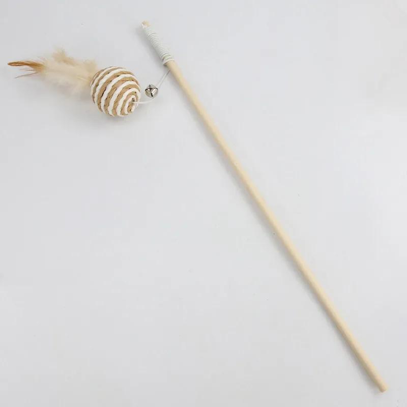 

1 шт., игрушки-перья для котят, забавные, красочные, палочки для кошек, деревянные игрушки для домашних животных, интерактивные палочки, товары для домашних животных