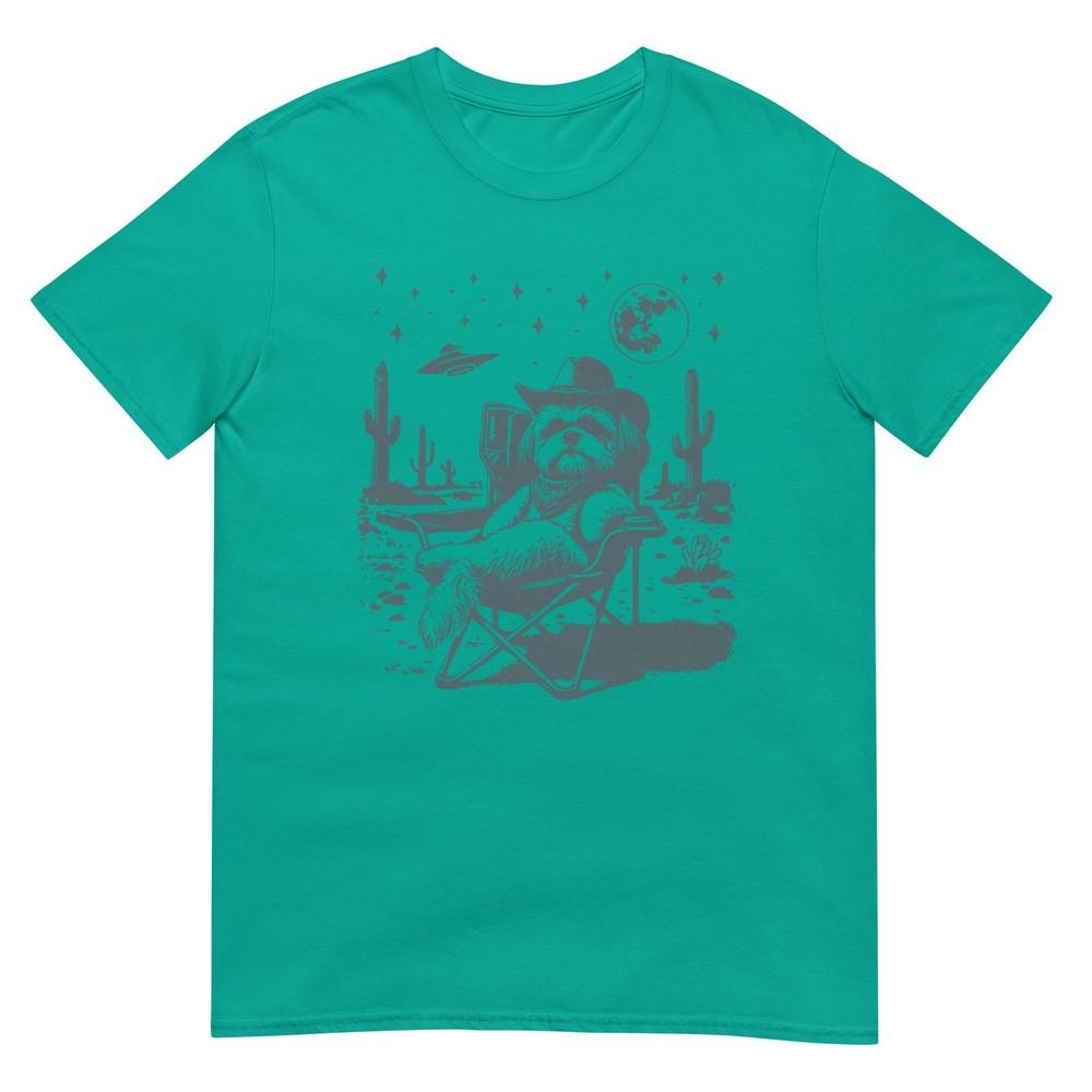 Vintage Shih Tzu Cowboys Ufo Western Tshirt