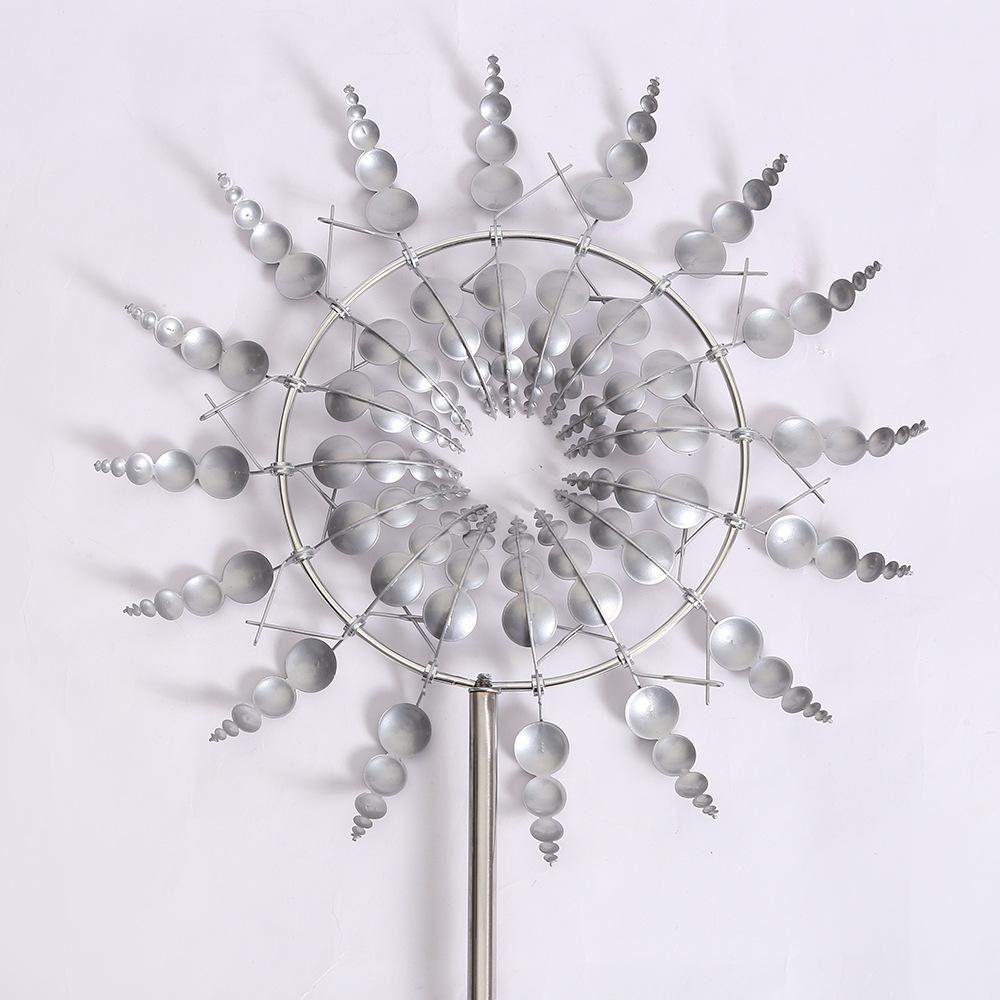 Creative Horticultural Wind Power Rotating Insert Outdoor Courtyard Iron Art Metal Garden Decoration Windmill Decoration
