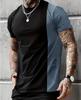26. New Popular Casual and Comfortable Short-sleeve T-shirt, 3D Printing Technology, Suitable for Layering and Outerwear, Loose Striped Short-sleeve 