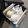 White Mary Jane women's shoes Velcro college wind big head shoes new heightening platform single shoes women