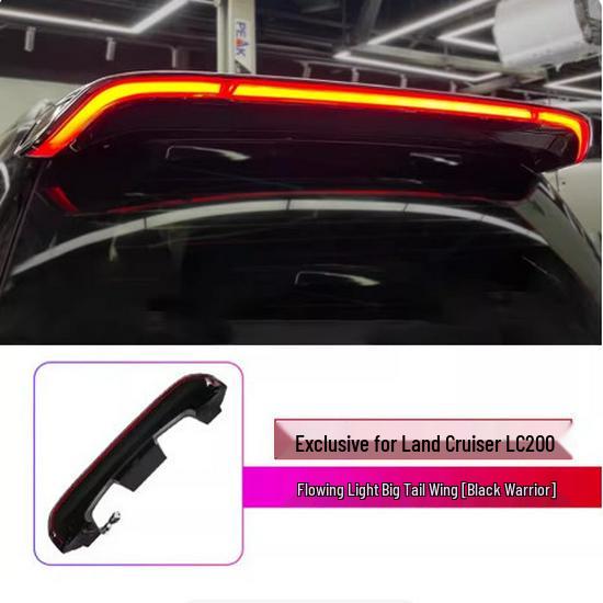 LED Rear Spoiler with Flowing Light for Toyota Land Cruiser LC300 - Wind Deflector Middle Wing Modification