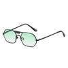 New Retro Metal Square Frame Gradient Sunglasses Y2K Personality Brand Double Beam UV400 Protection for Women Men