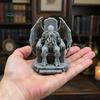 Mysterious Retro Ornaments 3D Printed Throne Cthulhu Statue, Gothic Resin Figurine for Shelf & Desk Detailed Bat Wing Sculpture Decor, Tentacle