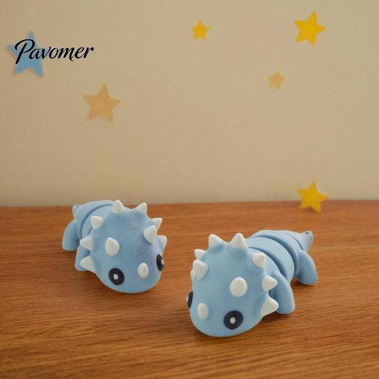 Spielbarer Dinosaurier-Stressball 3D-gedrucktes Fidget-Spielzeug, Niedliche bewegliche flexible Figur, Kindgerechtes Spielzeug Bewegliches Mini-Tier Entlastung Sensorisch