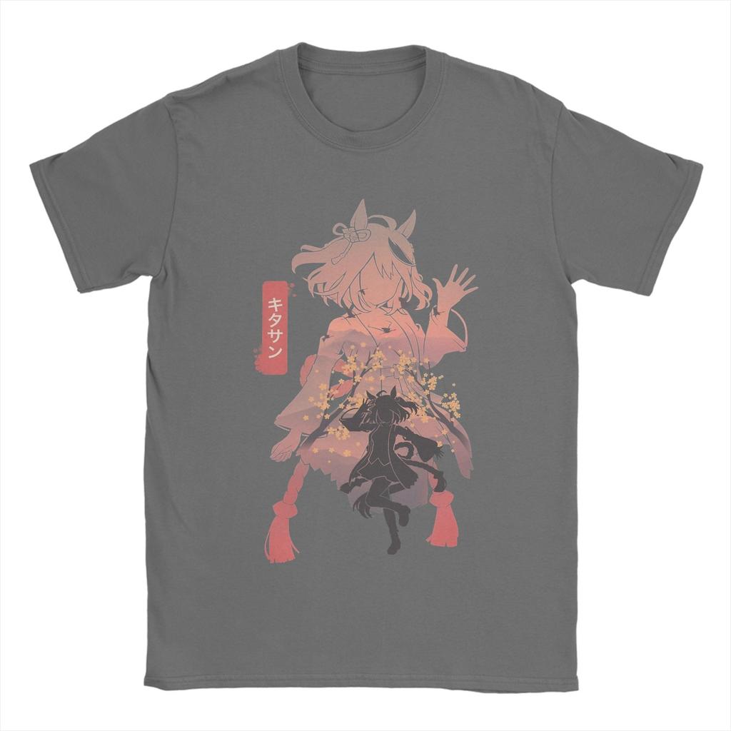 Unisex TShirt Kitasan Black Uma Musume Anime Funny 100 Cotton Tees Short Sleeve T Shirts Round Neck Clothing Gift Idea