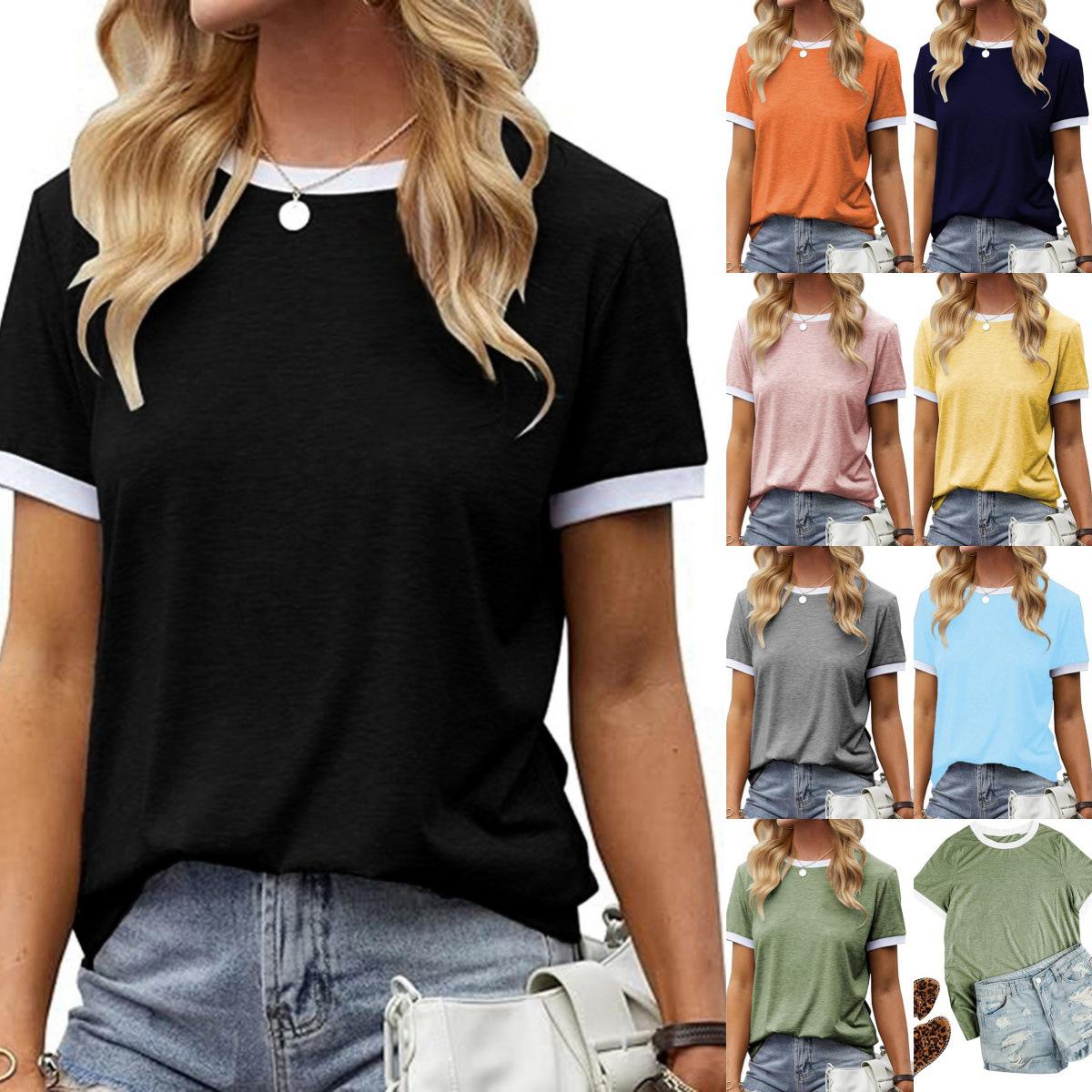 

Customizable Solid Color Short Sleeve T-shirt - Free Shipping 3XL