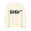 Women's Fashion Round Neck Long Sleeve Solid Color Letter Top Sweatshirt