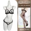 Pearl three-point underwear set, sexy lace open bow, sexy underwear, hot bra.