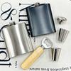 7oz Portable stainless Flagon Hip Flasks set with cups funnel for Whiskey Vodka Wine Pot outdoor Drinking Bottle gift box
