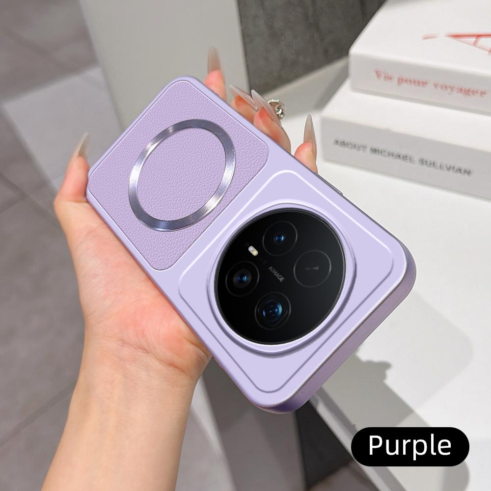 For Honor Magic 8 Pro Case New Lychee Pattern CD Magnetic Ring Ultra-Thin Cover For Honor Magic8 Pro Shockproof Bumper Funda