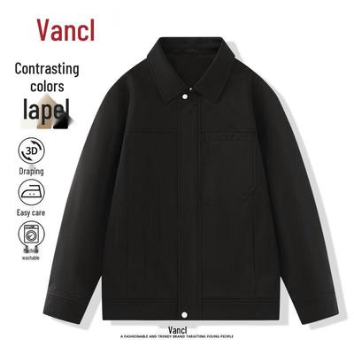 VANCL Men's Casual Loose Fit Color-block Workwear Jacket