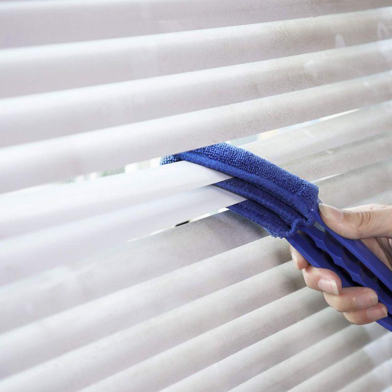 Venetian Blind Duster Brush Microfiber Reusable Washable Cover Ergonomic Grip for Home Office Dust Cleaning