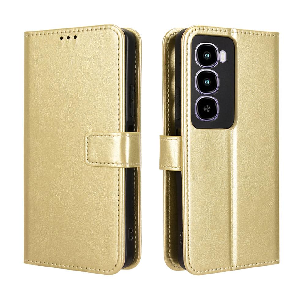 

Флип-чехол для itel City 100 Кожаный чехол [Флип Винтажная Кожа] Кошелек Противоударный Прочный Ретро Чехол для телефона for itel City 100 золотой