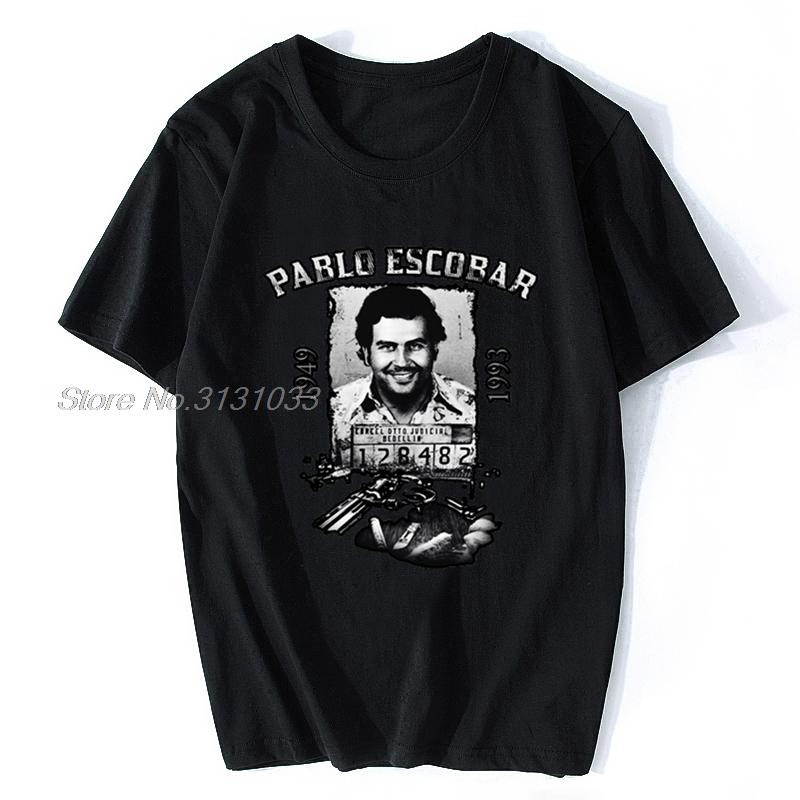 

Cotton T Shirt Men T-shirt Pablo Escobar El Patron Del Man Casual cotton Tshirt Harajuku Streetwear Oversize 4XL
