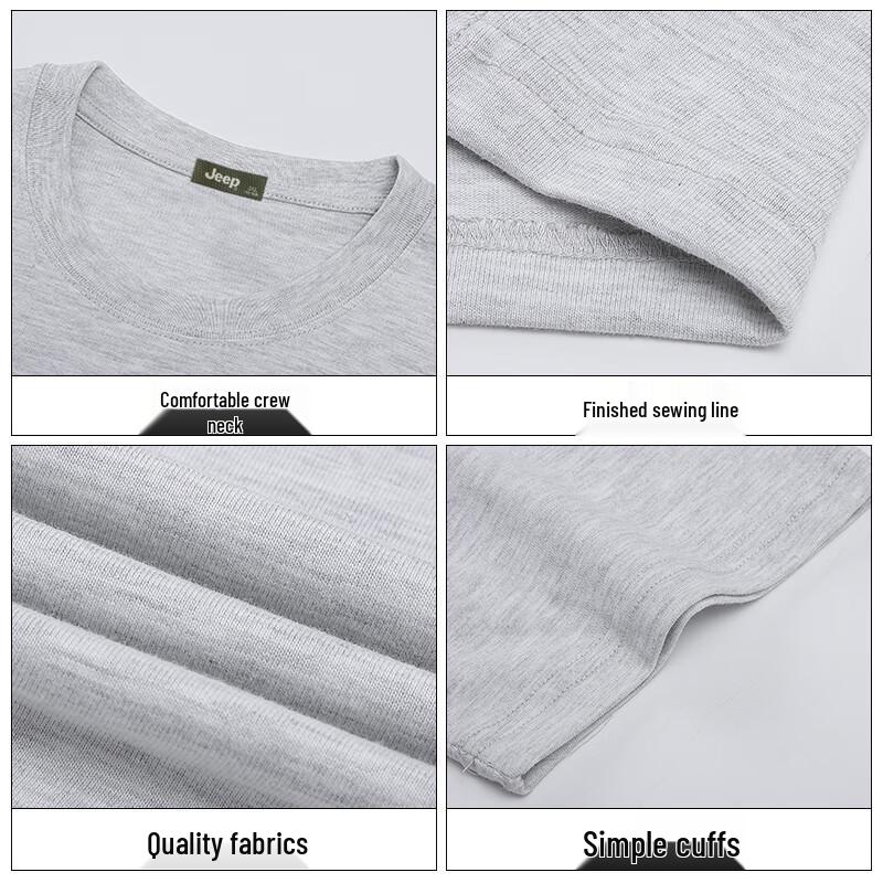 Jeep Men's American Style Pure Cotton Short Sleeve T-Shirt