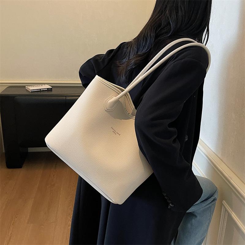 Bag Women's Large Capacity Tote Bag 2025 New Casual Shoulder Bag Handbag Retro Versatile Underarm Bag