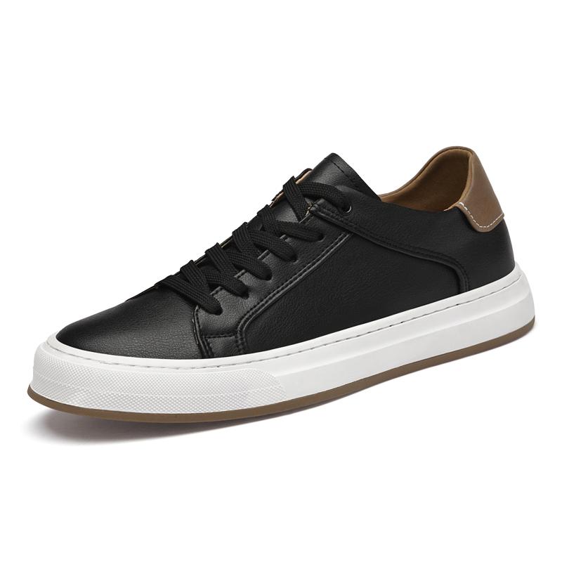 Fashion New Designs Men's Genuine Leather Casual Shoes Leisure Walk Male Skateboard Footwear Versatile Vulcanize Shoes Tenis Masculino