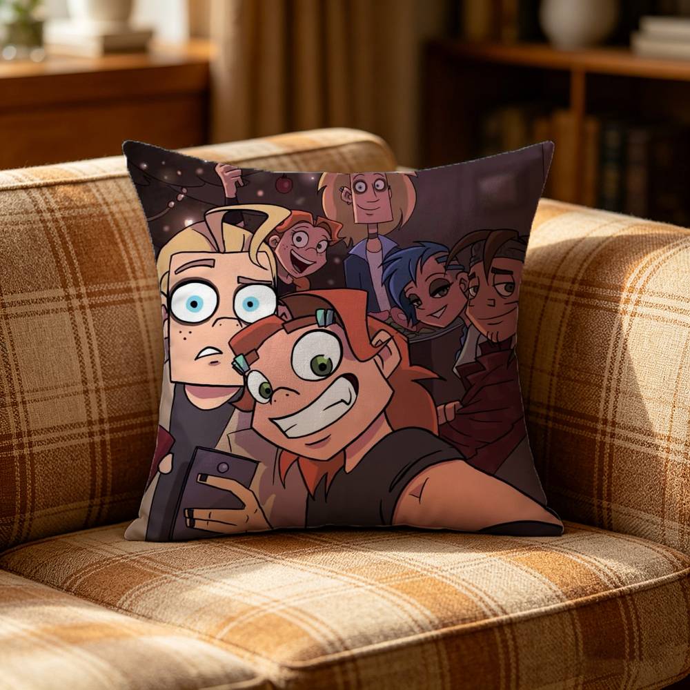 CCartoon MMetal Family Pillow Case Pattern Printed Pillowcase For Living Room Sofa Cushion Cover