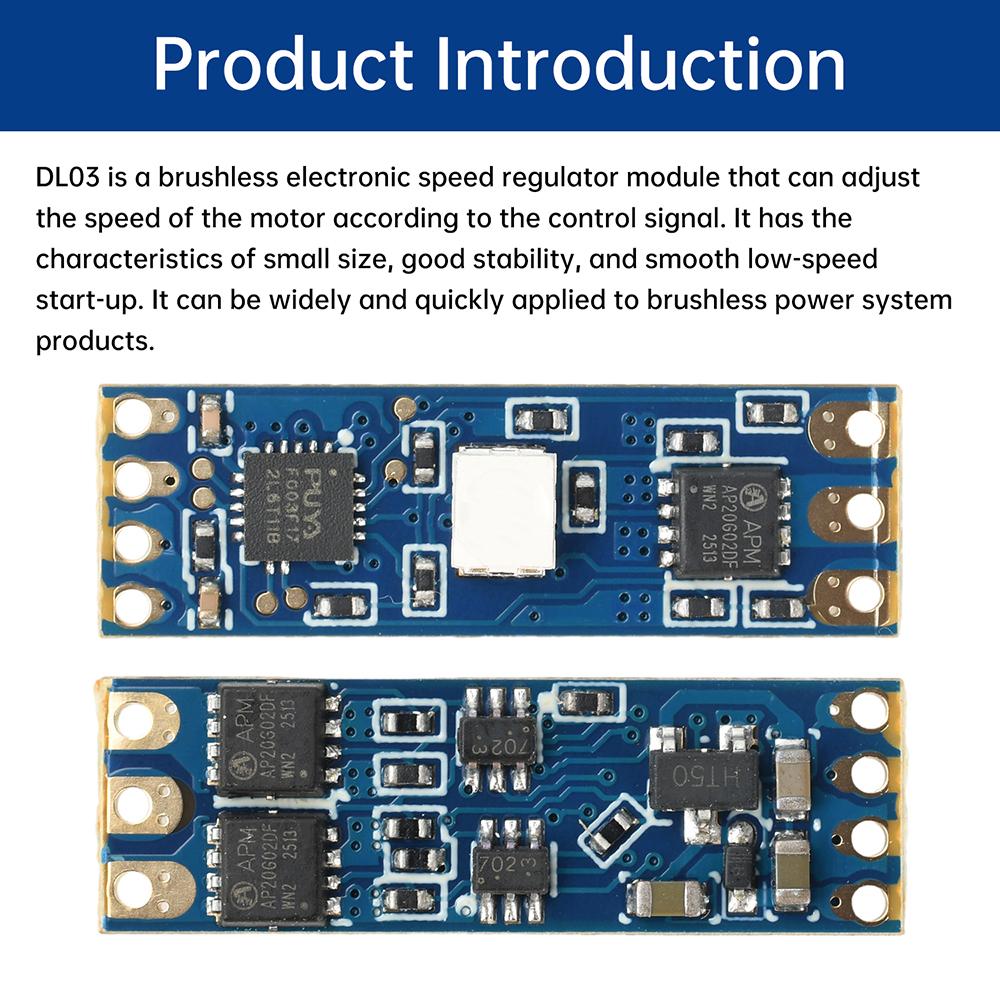 DC 5-16V/2-3S Micro Brushless PWM 8A Controller Motor Governor Module Servo Motor Drive ESC Board