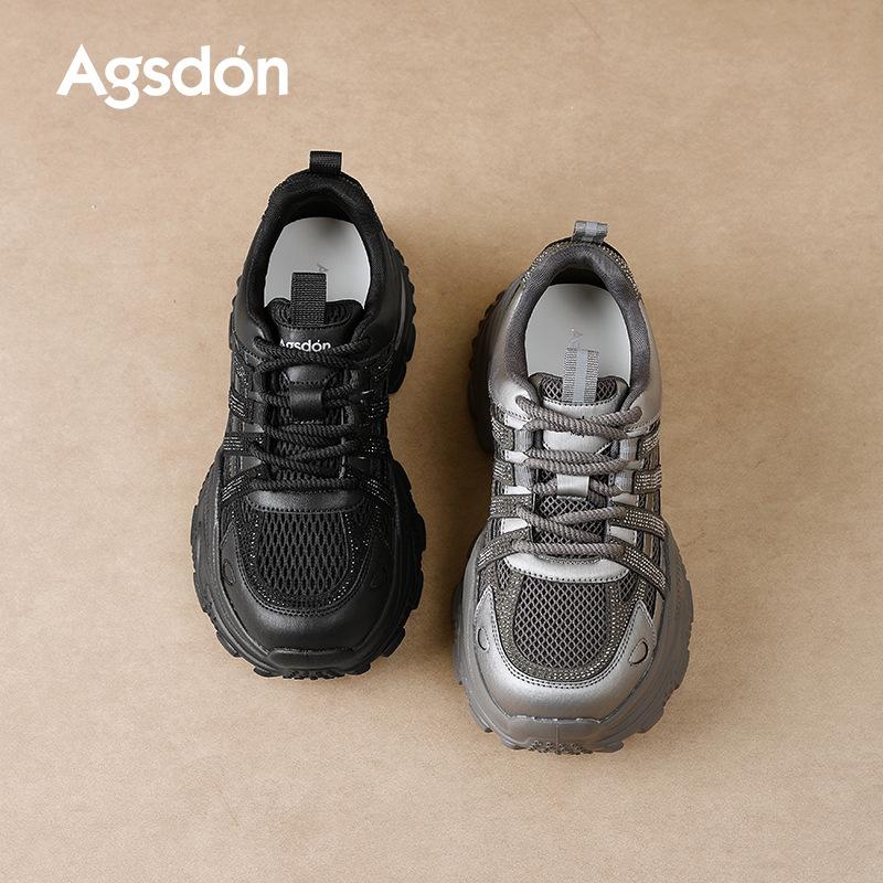 Augustine gray dad shoes, new autumn great-looking thick-soled small casual sports shoes