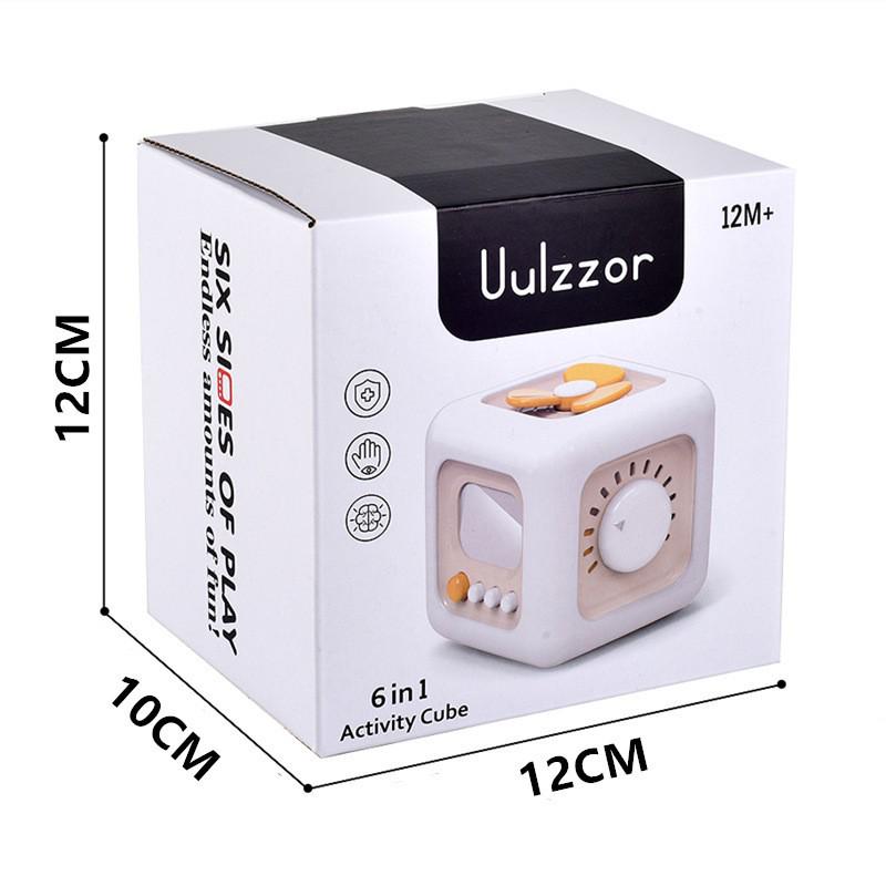 

Montessori Educational Busy Cube Ball for Children Aged 0-3 - Kindergarten Teaching Aid Magic Cube Fun - English Color Box