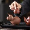 Handmade Purple Clay Ox Tea Pet Nurturable for Chinese Gongfu Tea Ceremony Home Decor Accessory Gift