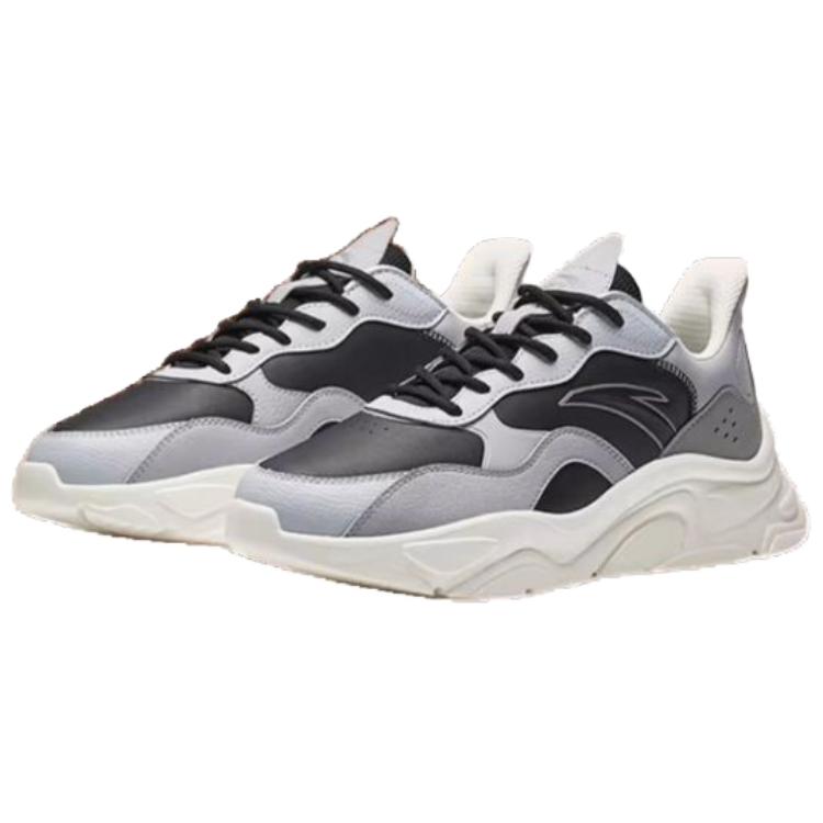 Anta Little Millennium Trendy Comfortable Wear-Resistant Breathable Low-Top Casual Shoes Men sneakers Black Gray 912348826-15