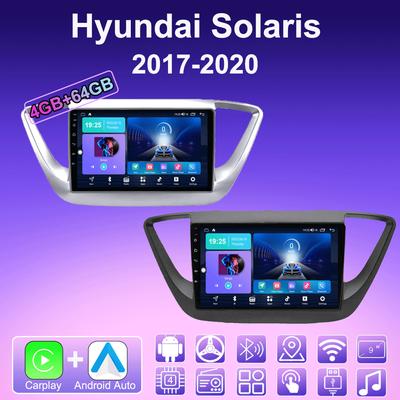 Autoradio 2 DIN Android Carplay Pour Hyundai Solaris 2017-2020 Lecteur Multimédia Unité Principale Stéréo Navigation GPS BT WIFI 4+64GB