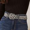 PU Leather Waist Strap Leopard Print Waist Belts Casual Waistband  Women