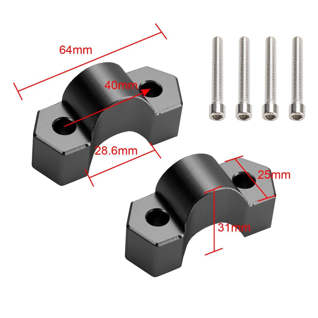 Artudatech Motorcycle Handlebar Riser for F50 GS/Adventure 2018-2023 25mm 1" M8 Allen Bolt Motorcycle Handle Riser Aluminum Black