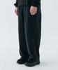 LETTERCOMO Heavy Cotton Garment Piping Wide Sweatpants Black