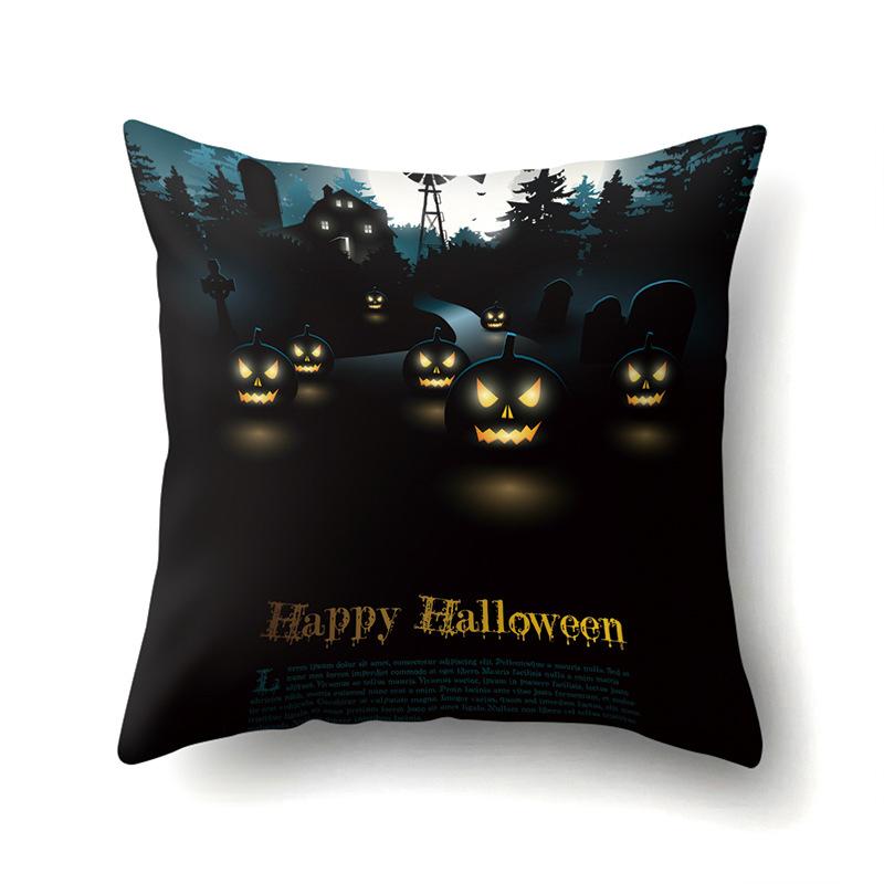 Halloween Pillowcase Car Waist Pillow Pumpkin Sofa Cushion Cover Office Home Living Room Pillowcase