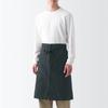 MUJI Cotton Plain Weave Garcon Dark One Size Fits 12835813 Apron, Gray, All,