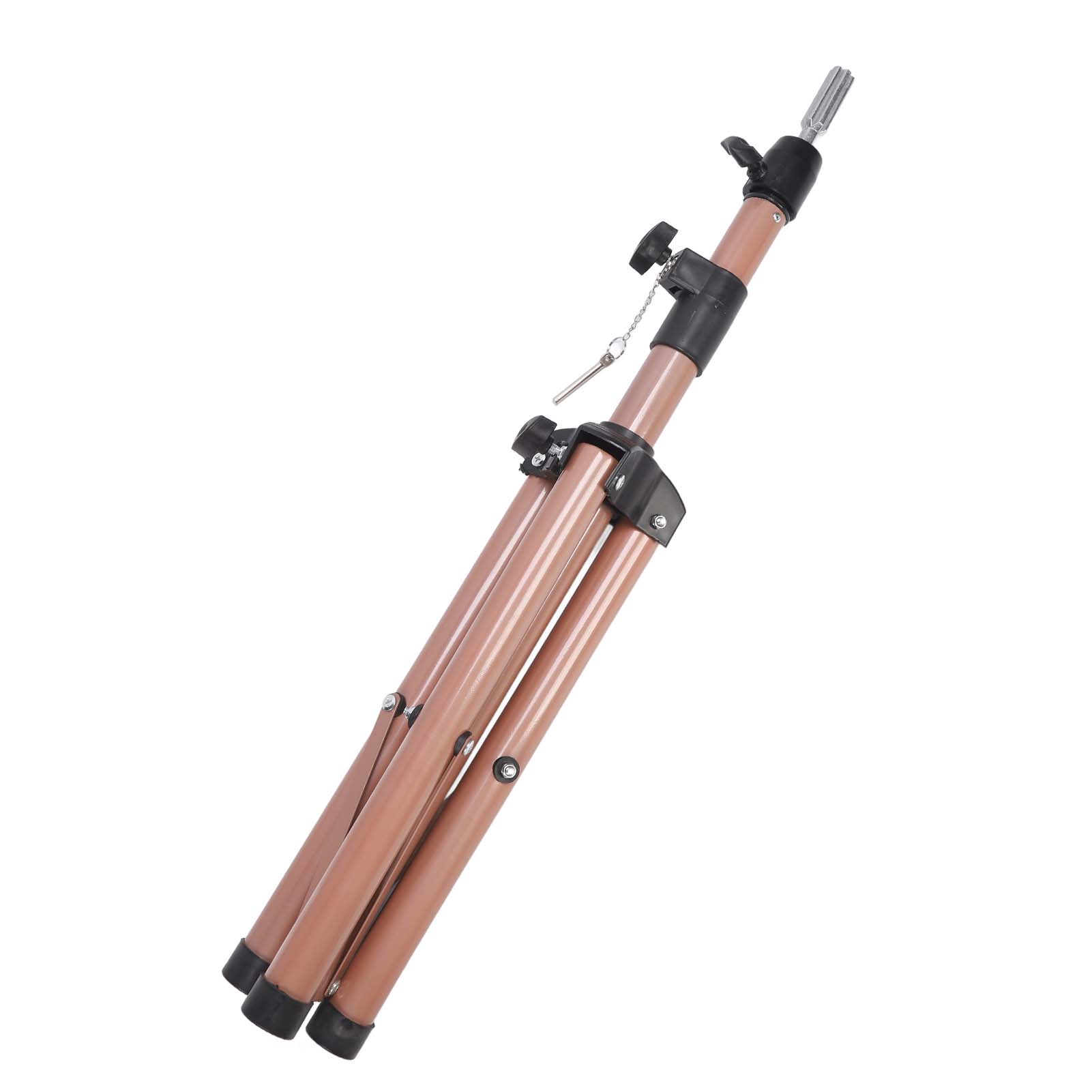 

Wig Tripod Professional Aluminum Alloy Stable Foldable Mannequin Head Stand Brick Red