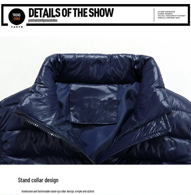 Men's Stylish Cross-Border Autumn/Winter Vest with Down Cotton - Trendy Large Size Leisure Wear for Young Men.