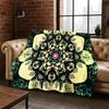Coperta Magica Fiore Mandala Boemo in Flanella Morbida Calda per Camera da Letto Soggiorno Letto Viaggio Campeggio Picnic Regalo