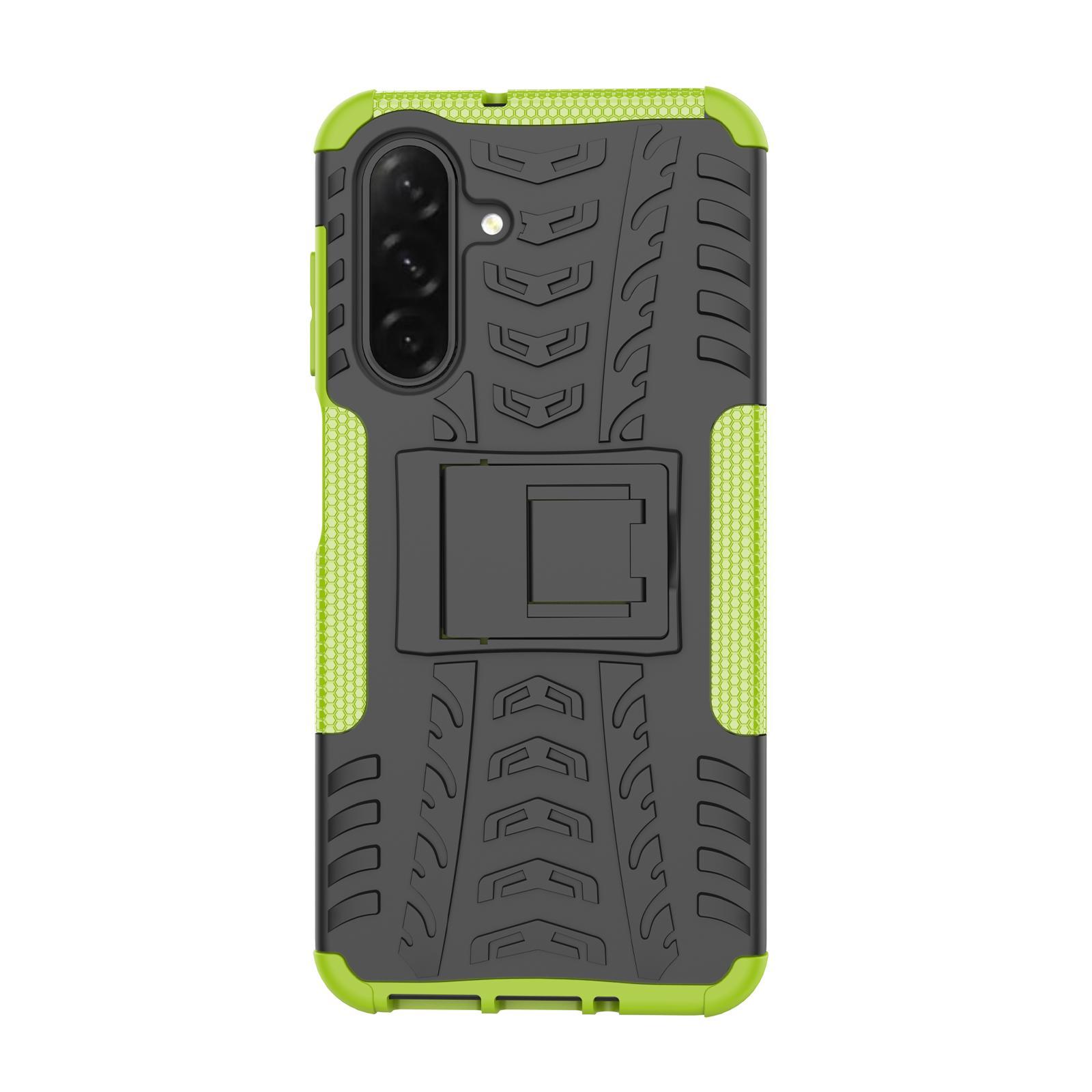 

Гибридный чехол из ПК и ТПУ для Samsung Galaxy A26 5G, прочный двухслойный противоударный чехол с подставкой и прочной резиновой крышкой Samsung Galaxy A26 5G зелёный