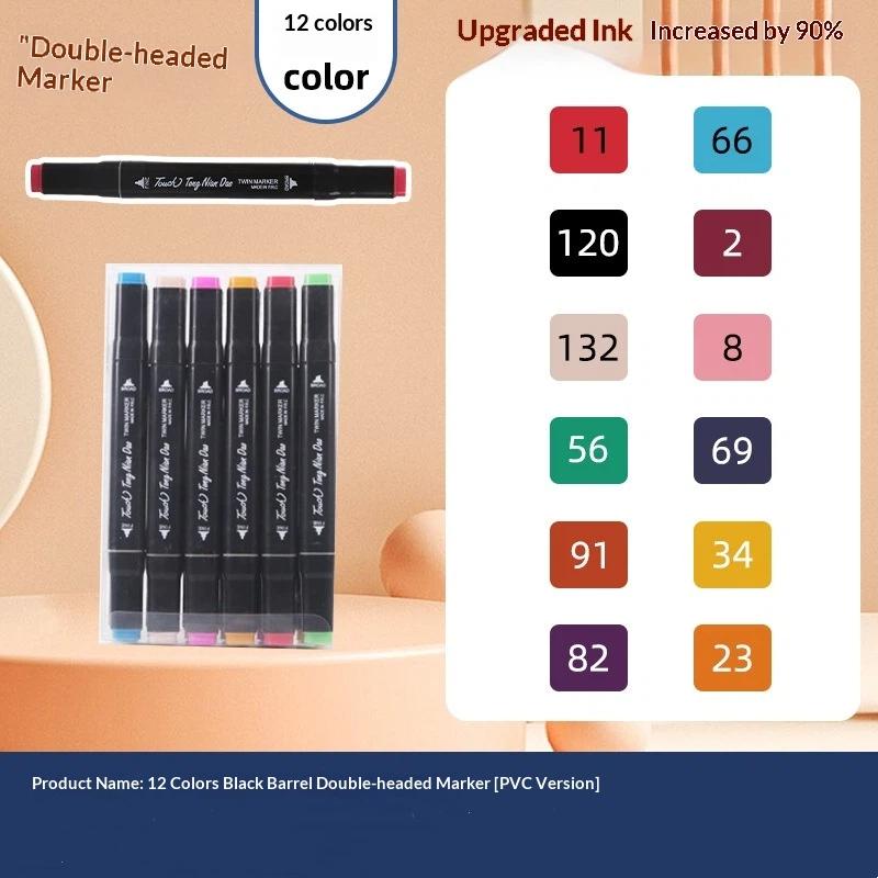 Art Marker Pen Set Double Headed Sketching Paint Oily Tip Based Markers For Draw Graffiti Manga School Art Supplies A1