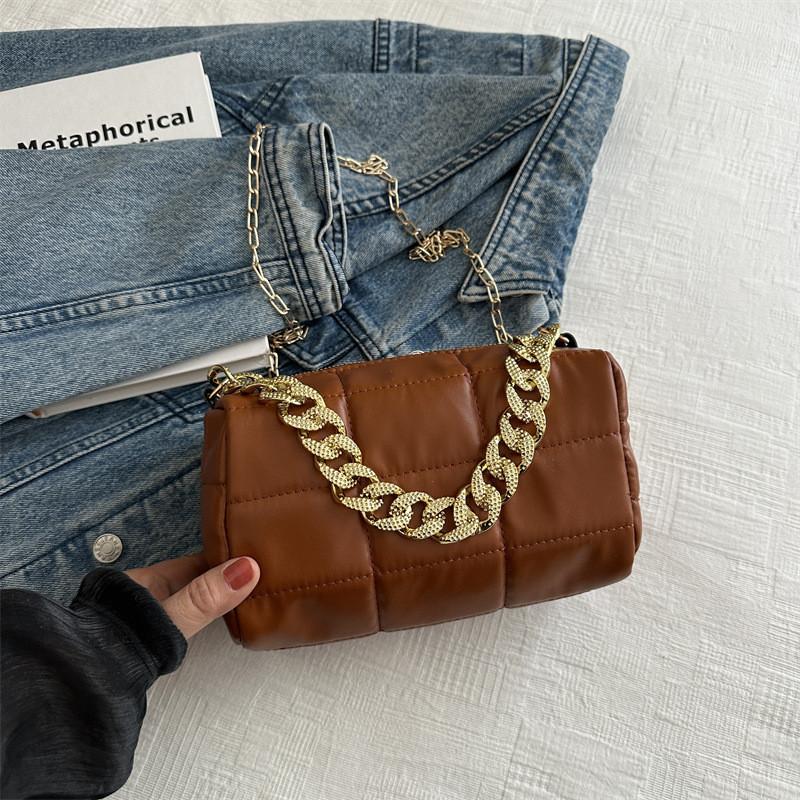 Trendy Large Capacity Shoulder Bag Fashionable Casual Design Crossbody Bag коричневый