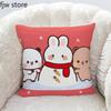 Niedliche Panda Bubu und Dudu Druck Kissenbezüge Heimdeko Kawaii Cartoon Animation Sofakissenbezug Schlafzimmerzimmer Kissenbezüge