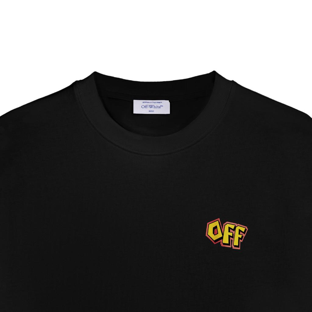 Off-White SS26 Vintage American Street Cartoon 3D Logo Print Design Fashion Light Luxury Trendy Versatile Short Sleeve T-Shirt OFFTEGLOG522Q
