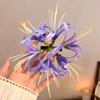 Chinese Style Blue Simulation Flower Hairpin For Women Elegant Three-dimensional Flower Duckbill Clip Side Clip Headwear