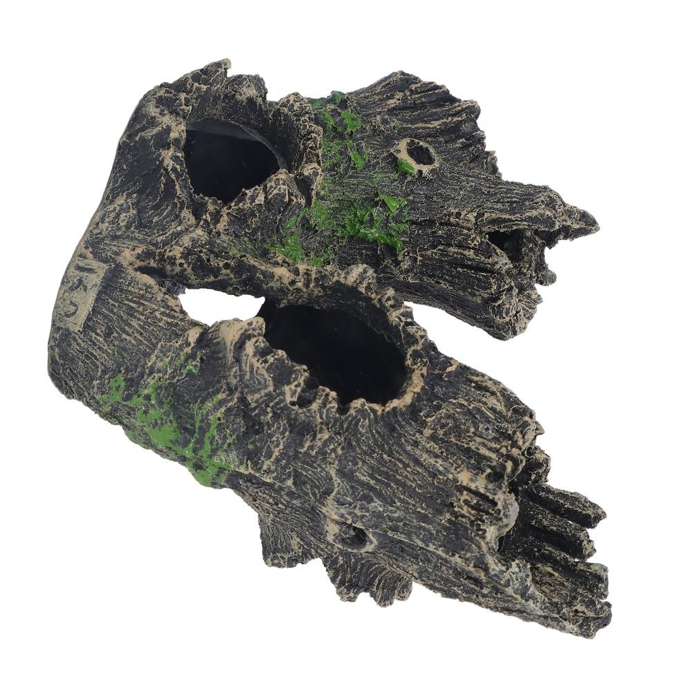 Textured Surface Aquarium Tree Stump Decor Resin Aquarium Hideout  Shrimp Habitat