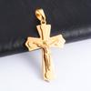 Vintage Jesus Crucifix Stainless Steel Cross Pendant Necklace Charms for Chain Women Men Christian Religious Jewelry Accessories