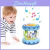 Plastic Baby Unicorn Drum With Music And Light Features For Early Childhood Play And Learning